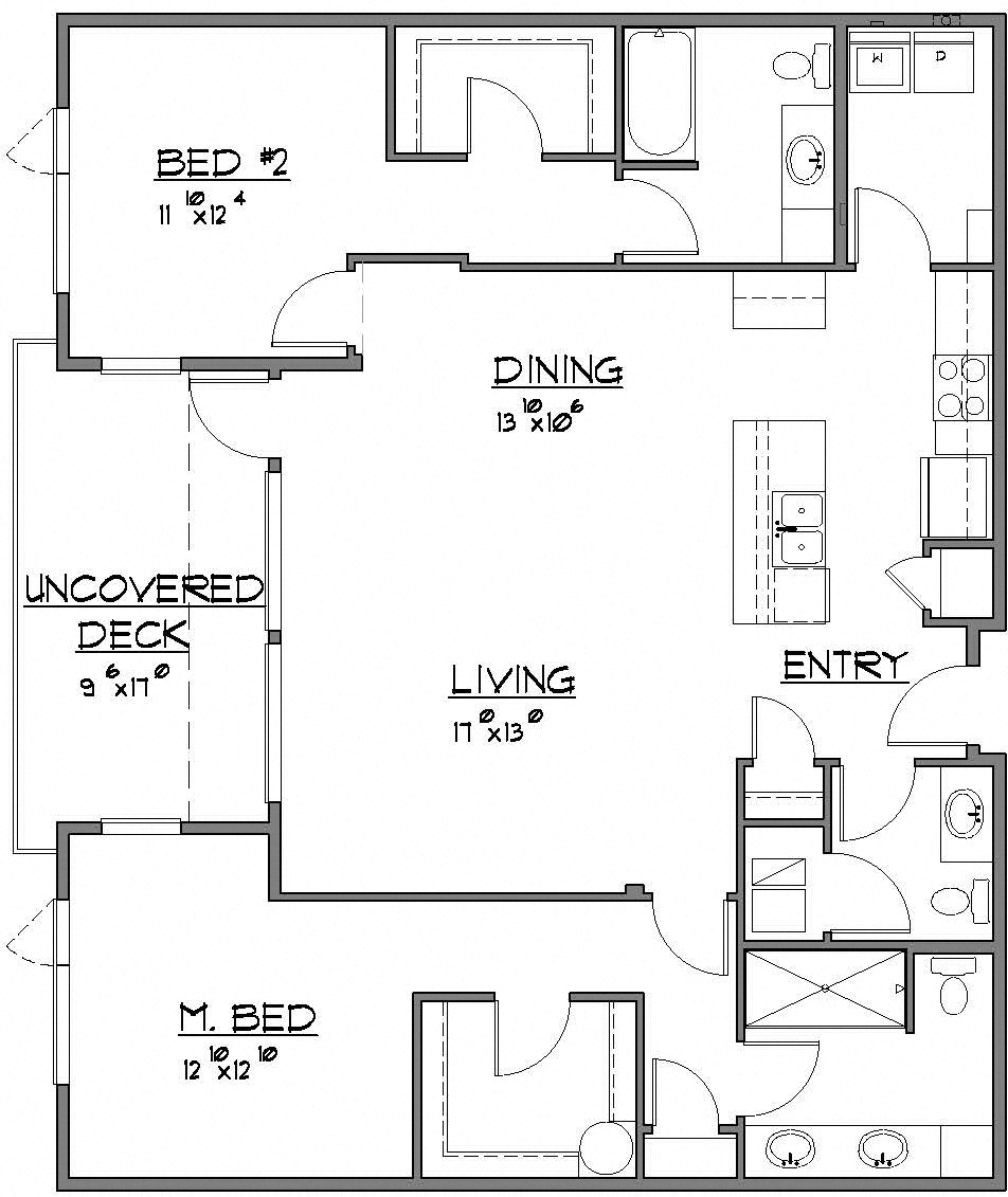 2 Bed / 2 Bath + Powder at Bridgeview 125, University Place